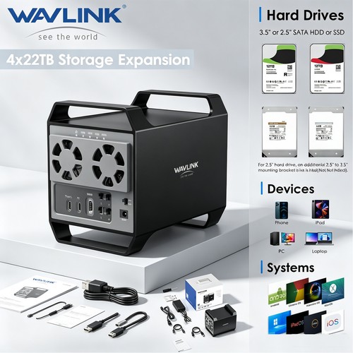 Wavlink bay hard drive - 4-bay,